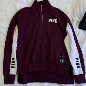VS PINK QUARTER ZIP SMALL